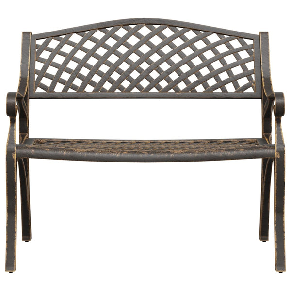 Gartenbank 102 cm Aluminiumguss Bronzen