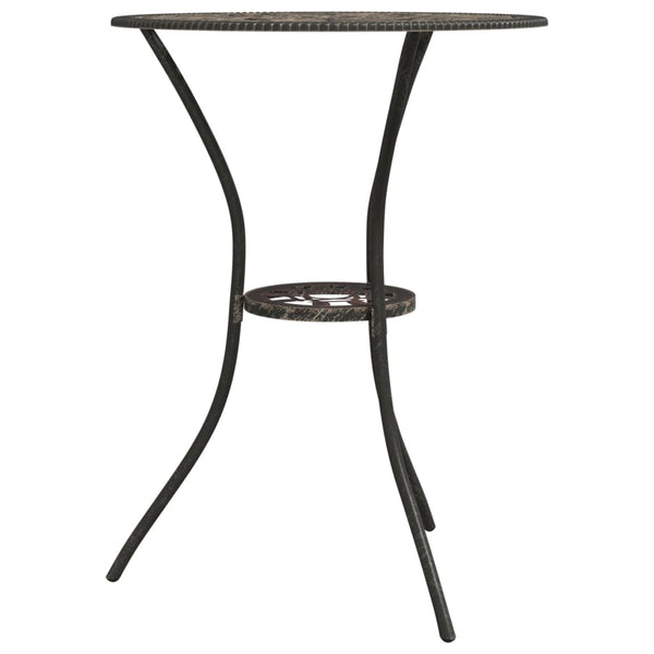 3-tlg. Bistro-Set Aluminiumguss Bronzen