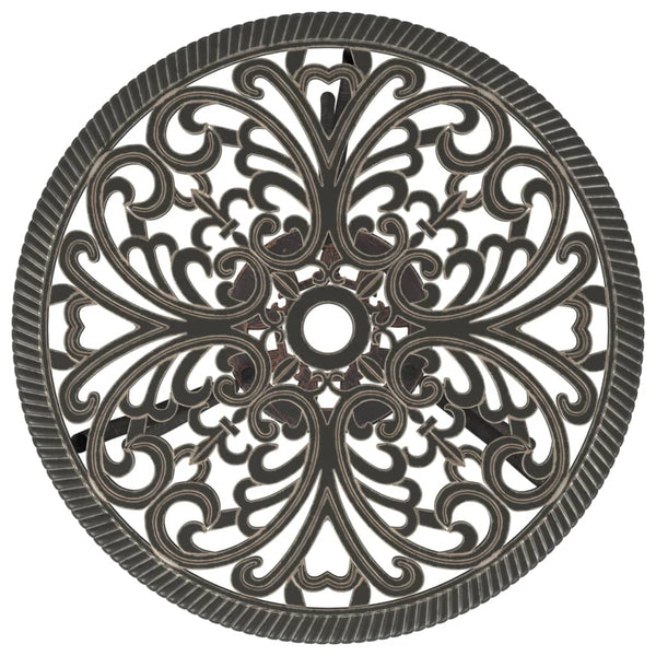 3-tlg. Bistro-Set Aluminiumguss Bronzen