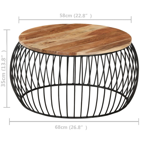 Akazienholz Couchtisch Ø68cm