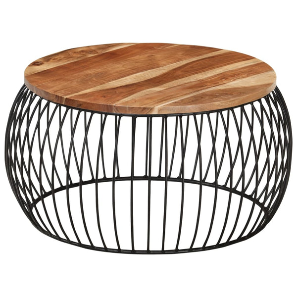 Akazienholz Couchtisch Ø68cm