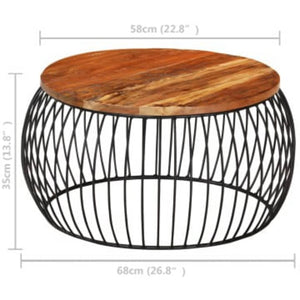 Couchtisch Altholz Massiv Ø68cm