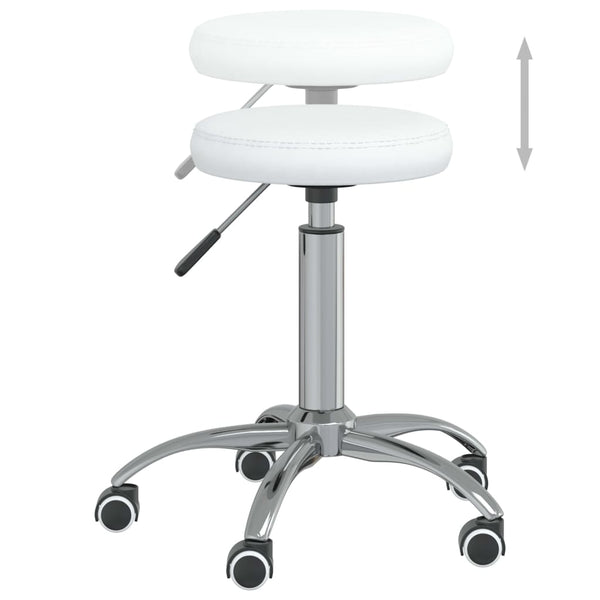 vidaXL Dining Chair White Faux Leather