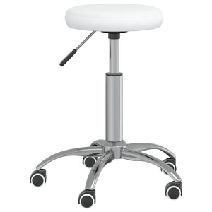 vidaXL Tabouret de massage en similicuir blanc