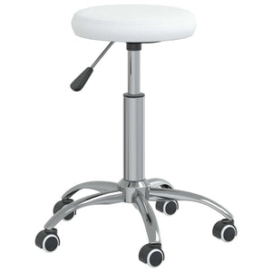 vidaXL Tabouret de massage en similicuir blanc