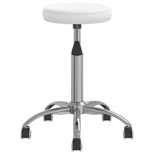 vidaXL Tabouret de massage en similicuir blanc