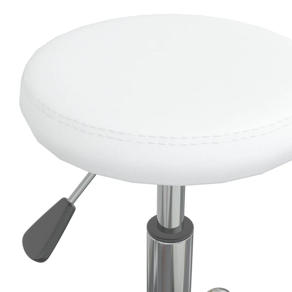 vidaXL Tabouret de massage en similicuir blanc