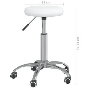 vidaXL Tabouret de massage en similicuir blanc