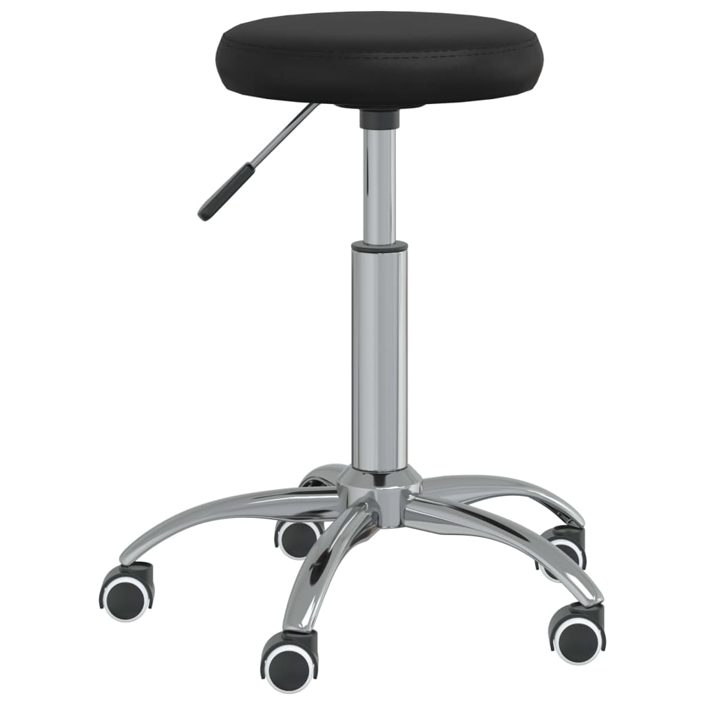 vidaXL Massage Stool Faux Leather Black