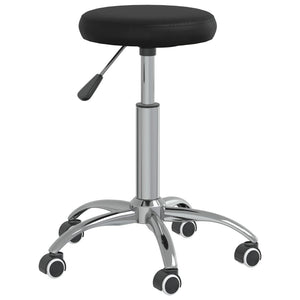 vidaXL Massage Stool Faux Leather Black