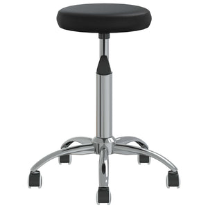 vidaXL Massage Stool Faux Leather Black