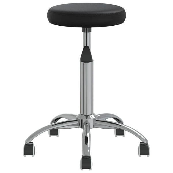 vidaXL Massage Stool Faux Leather Black