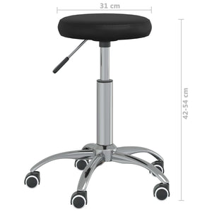 vidaXL Massage Stool Faux Leather Black
