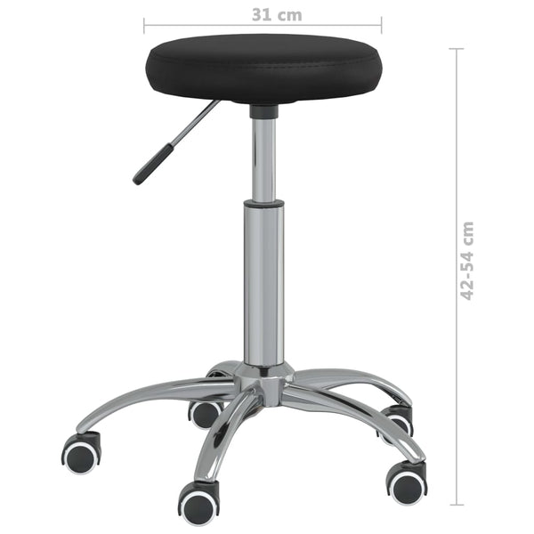 vidaXL Massage Stool Faux Leather Black