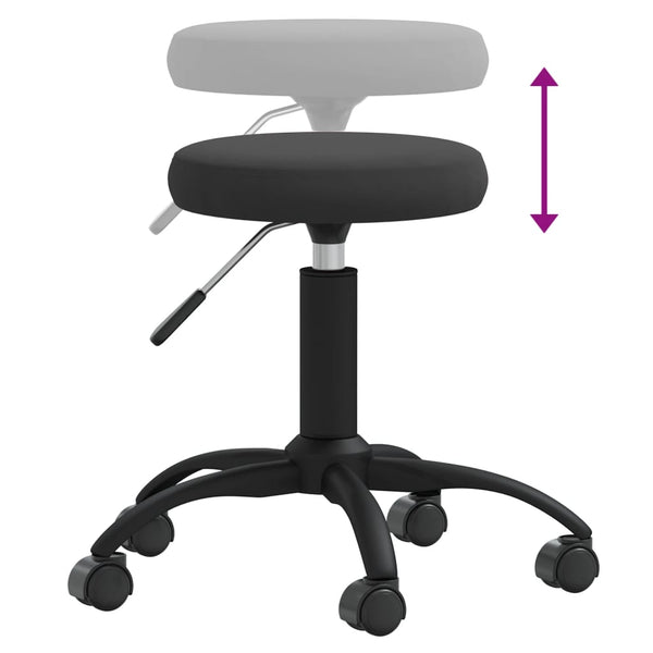 Massagehocker Samt Schwarz