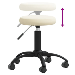 vidaXL Tabouret de massage Velours Crème