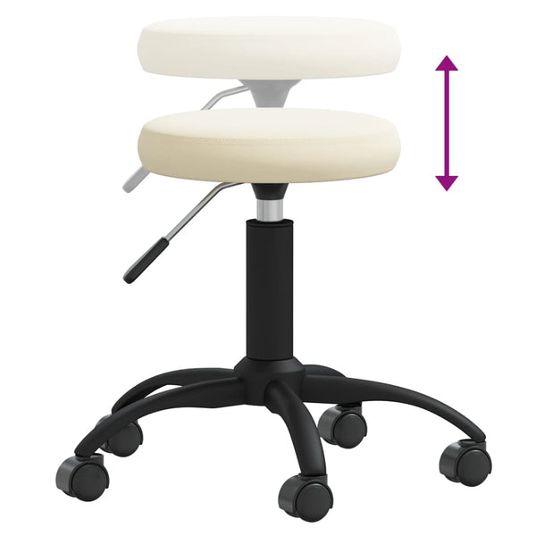 vidaXL Tabouret de massage Velours Crème