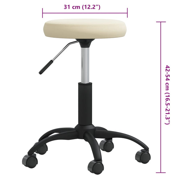 vidaXL Tabouret de massage Velours Crème