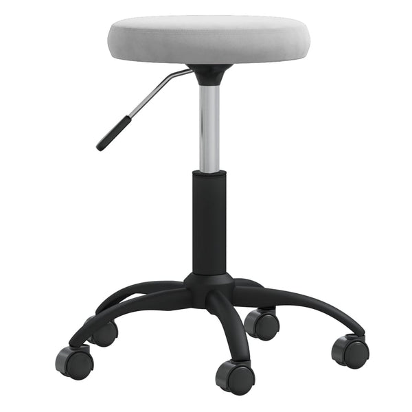 Massagehocker Samt Hellgrau