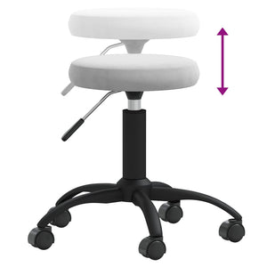 Massagehocker Samt Hellgrau
