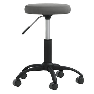 Massagehocker Samt Dunkelgrau