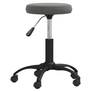 Massagehocker Samt Dunkelgrau