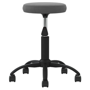 Massagehocker Samt Dunkelgrau
