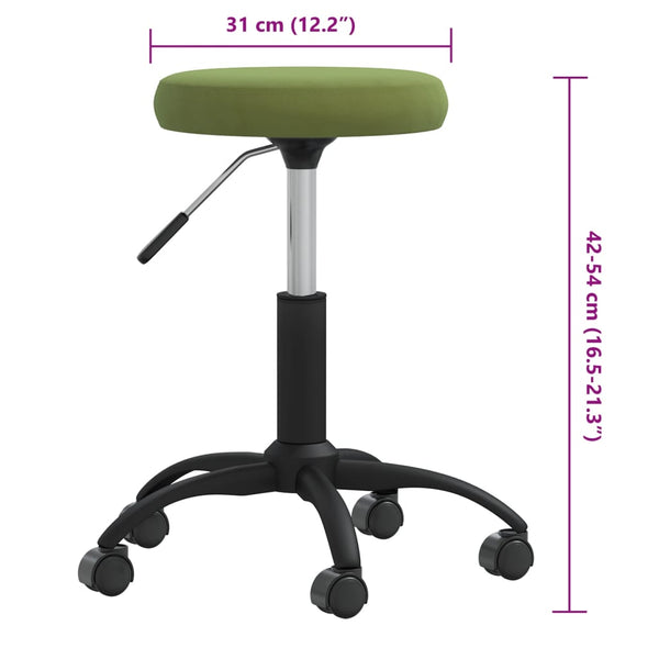 Massagehocker Samt Hellgrün