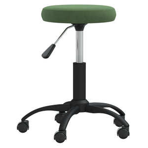 Massagehocker Samt Dunkelgrün