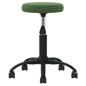 Massagehocker Samt Dunkelgrün