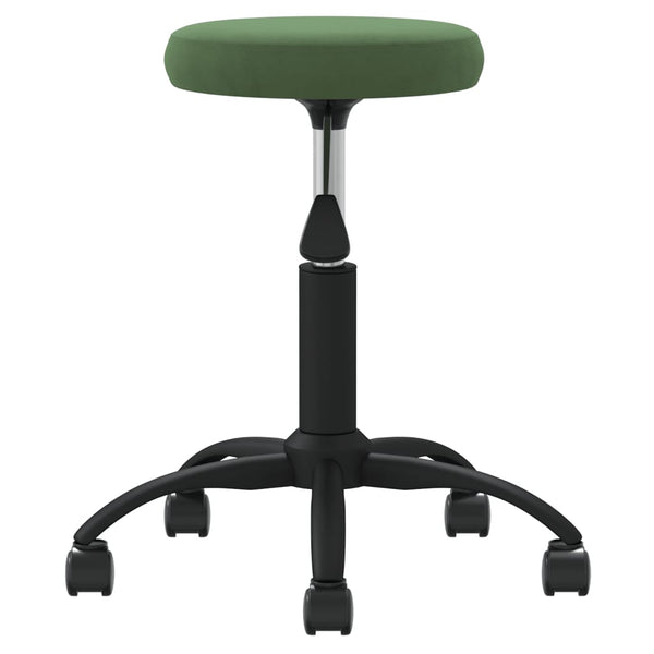 Massagehocker Samt Dunkelgrün