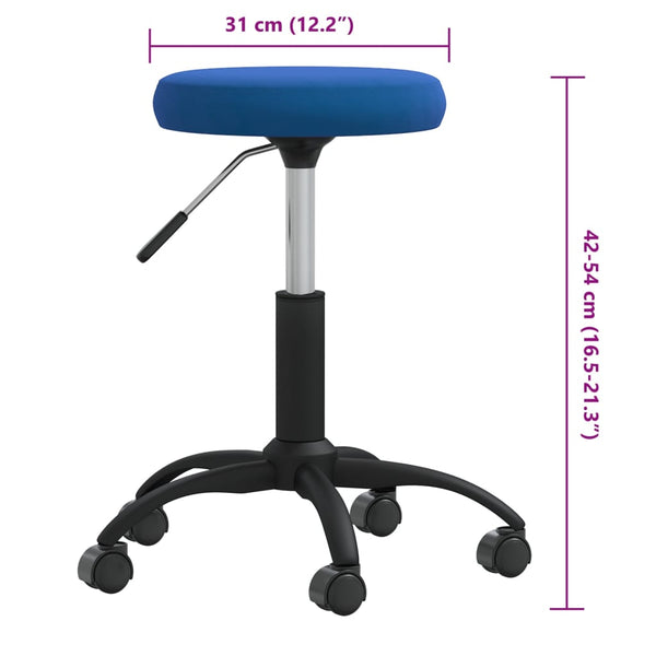 vidaXL Tabouret de massage velours bleu