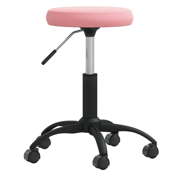 vidaXL Massage Stool Velvet Pink