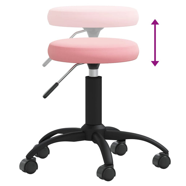 vidaXL Massage Stool Velvet Pink