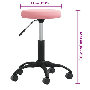 vidaXL Massage Stool Velvet Pink