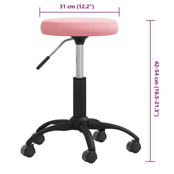 vidaXL Massage Stool Velvet Pink