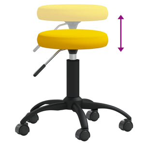 Massagehocker Samt Senfgelb