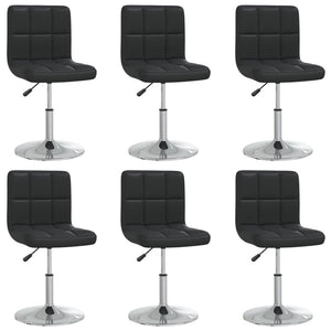 vidaXL Chaises de salle à manger 6 pcs Similicuir Noir