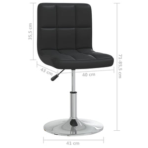 vidaXL Chaises de salle à manger 6 pcs Similicuir Noir