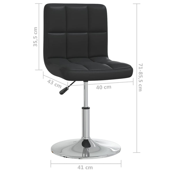 vidaXL Chaises de salle à manger 6 pcs Similicuir Noir