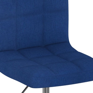Esszimmerstühle 4 Stk. Drehbar Blau Stoff
