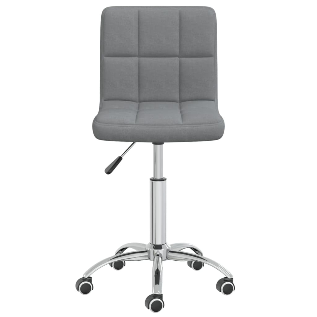 vidaXL Swivel Dining Chair Light Grey Fabric