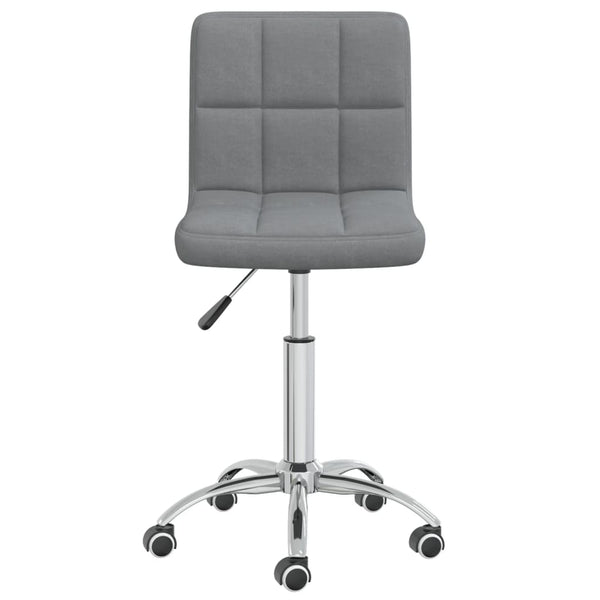 vidaXL Swivel Dining Chair Light Grey Fabric