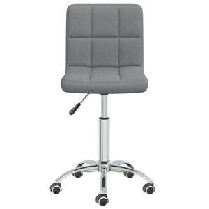 vidaXL Swivel Dining Chair Light Grey Fabric