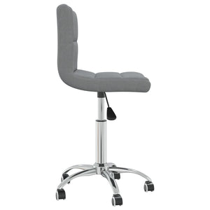 vidaXL Swivel Dining Chair Light Grey Fabric