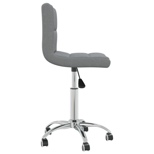 vidaXL Swivel Dining Chair Light Grey Fabric