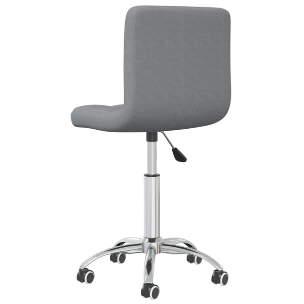 vidaXL Swivel Dining Chair Light Grey Fabric