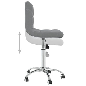 vidaXL Swivel Dining Chair Light Grey Fabric