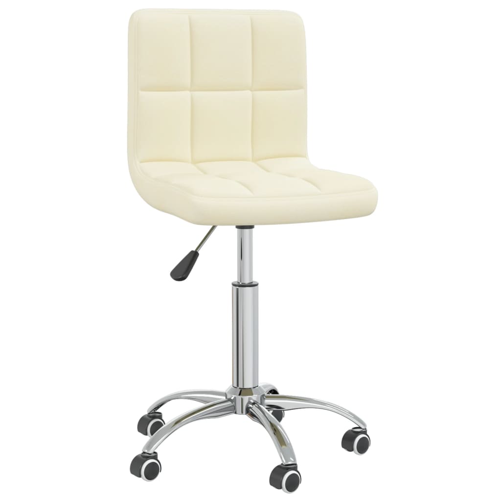 vidaXL Chaise de salle à manger pivotante crème tissu
