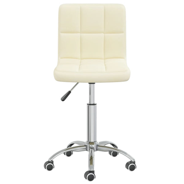 vidaXL Chaise de salle à manger pivotante crème tissu